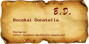 Bocskai Donatella névjegykártya